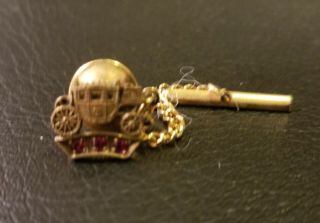 2 GM Fisher Body Coach 3 Jewel 10K Gold Lapel and Tie Pins 5yr YES 2 2