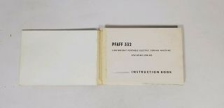 Vintage Pfaff 332 sewing machine Instruction book 3