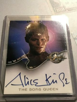 Star Trek Cinema 2000 Autograph Card A8 - Alice Krige - The Borg Queen