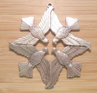 Vintage Wallace Sterling Silver Dove Ornament 24.  5 Grams 6 - C1545