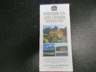 Best Western 1995 Western U.  S.  & Canada Regional Map