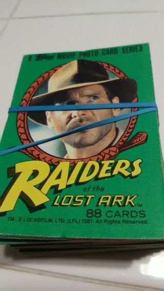 1981 Topps Raiders Of The Lost Ark 88 Card Complete Set -