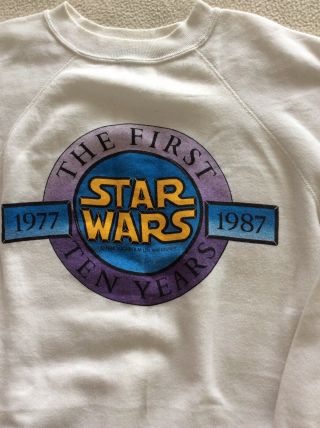 Star Wars First Ten Years Sweatshirt,  Size M,  From 1987