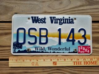 2004 Great West Virginia License Plate Tag Number Osb 143 Vintage Graphic Wild