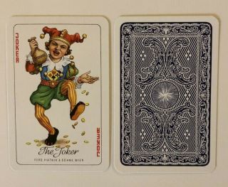 2 Vintage Playing Cards Ferd Piatnik Art Nouveau Design Joker W/sack Of $$