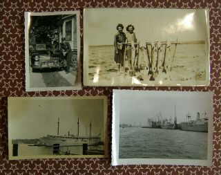 Vintage 1930 Annapolis Ships Soldier Fishing Muskies Pictures Photographs