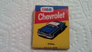 Old Vintage Matchbook 1958 Chevrolet Lucky Chevrolet Car Dealer Mcgehee Ar
