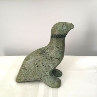 Inuit Soapstone Art Carving Sculpture Of A Bird
