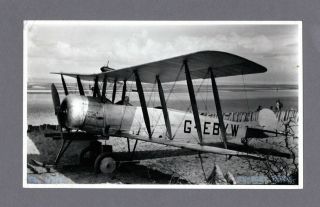 Avro 504k G - Ebyw Kinmel Bay Flying Services Vintage Photo