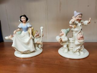 Snow White And The Seven Dwarves Lenox Candlesticks