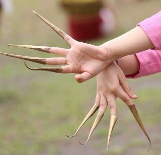 10 Set Of 8 - Thai Finger Dance Nails Claws Brass Collectibles