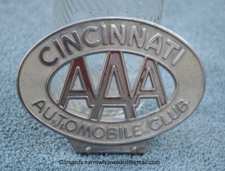 Aaa (triple A) Cincinnati Automobile Club License Plate Topper