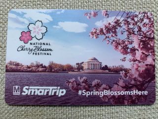Washington Dc National Cherry Blossom Festival Metro Smartrip Card