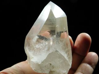 A Larger Semi Translucent Polished Lemurian Quartz Crystal From Brazil 248gr E