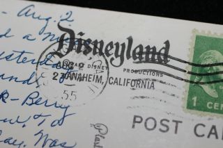 Disneyland 1955 Peter Ellenshaw Map Postcard Walt Disney Television Debut 4