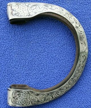 Vintage Vogt Sterling Silver Western Bridle Headstall Sliding Ear Piece Concho