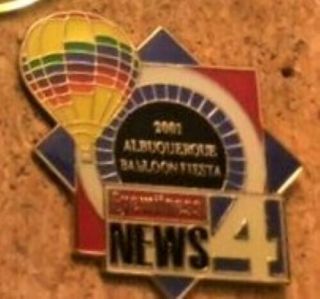 Eyewitness News Channel 4 2001 Albuquerque Balloon Fiesta Hot Air Balloon Pin