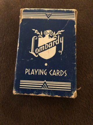Vintage Lombardy Arrco Playing Cards Deck Linen Finish Made In The Usa