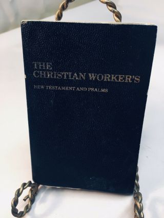 1945 The Christian Workers Testament And Psalms Holy Bible Zondervan