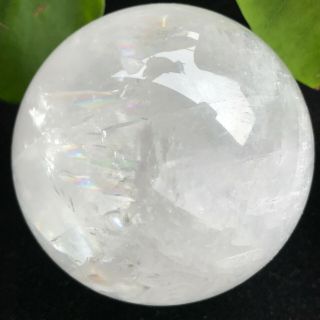 Natural White Calcite Crystal Sphere Ball Quartz Healing Collectible 221g B423