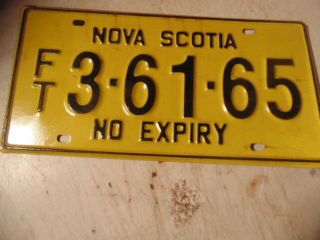 Nova Scotia License Plate Farm Tractor 3.  61.  65