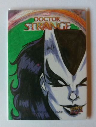 Doctor Dr Strange Upper Deck 2016 Artist Sketch Trading Card By Pg