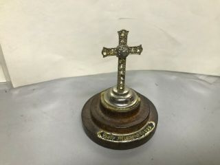 Vintage Holy Miracle Cross Rhinestone Stanhope Lord 
