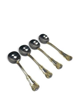 Royal Albert Old Country Roses Stainless Steel Flatware 18/10 Bouillon Spoons