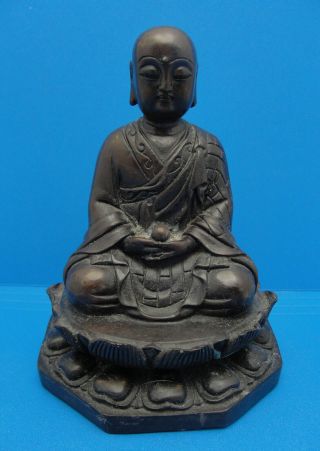 Chinese Tibetan Southeast Asian Bronze Figure Of Buddha / Lama