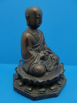 CHINESE TIBETAN SOUTHEAST ASIAN BRONZE FIGURE OF BUDDHA / LAMA 3