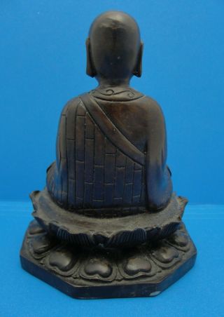 CHINESE TIBETAN SOUTHEAST ASIAN BRONZE FIGURE OF BUDDHA / LAMA 4