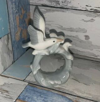Otagiri Japan Porcelain Seagull Napkin Rings Set Of 8