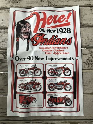 Vintage Indian Motorcycle Poster Here Are The 1928 Indian Motorcycles 2