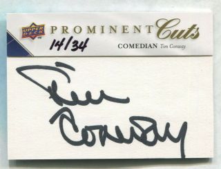 2009 Upper Deck Prominent Cuts Tim Conway Autograph Card 14/34