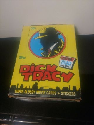 1990 Topps Dick Tracy Glossy Movie Cards Wax Box 36 Packs,  Villain Stickers