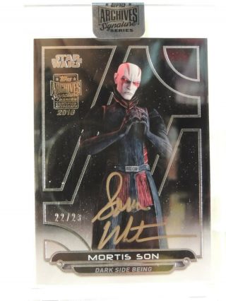 Sam Witwer 2018 Star Wars Archives Mortis Son On - Card Autograph Ed 22/23