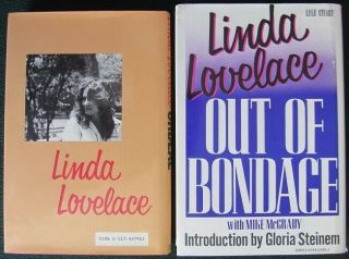 LINDA LOVELACE ORDEAL,  LINDA LOVELACE OUT OF BONDAGE w/MIKE McGRADY HC 1st ED 2