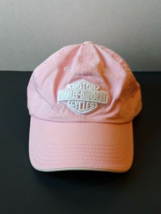 Harley Davidson Embroidered Womens Ladies Cute Pink Adjustable Baseball Cap Hat