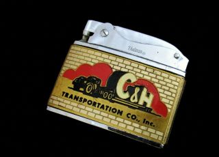 Vintage Vulcan Cigarette Lighter C & H Transportation Co.  Trucking Truck