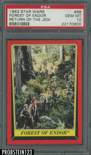1983 Topps Star Wars Return Of The Jedi 68 Forest Of Endor Psa 10 Gem