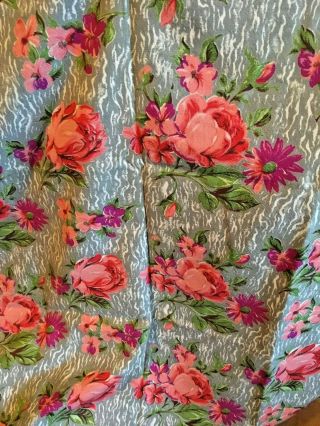 Vintage 1960 ' s Barkcloth Fabric 2