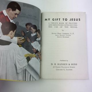Vintage Catholic Booklet My Gift To Jesus Child’s Book Of Prayers Priest Mass
