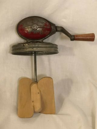 Vintage Dazey Churn No 4 Model B - Top Piece Only Handle Crank Paddle - No Jar