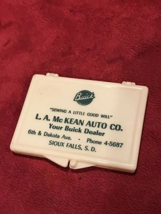 Vintage Buick Sewing Kit,  L.  A.  Mckean Auto In Sioux Falls,  Sd.  Phone 4 - 5687