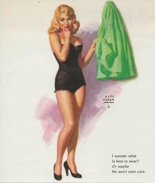 1950s Pin Up Girl Lithograph Earl Moran Pre Fame Marilyn Monroe 160