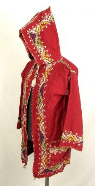 Ww2 Italy Fascist Occupation Libya Moroccan Native Embroidered Hooded Coat
