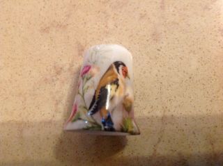 G.  H.  I.  Staffordshire Fine Bone China Floral Thimble Made In England