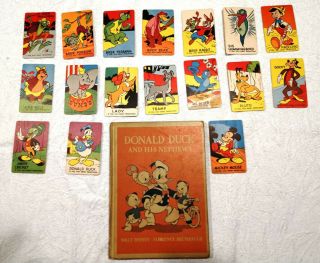 1956 Walt Disney Cartooning Cards And 1939 1940 Donald Duck And His Nephews Book