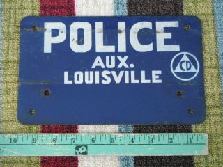 Very Good Louisville Pd Kentucky Civil Defense License Plate