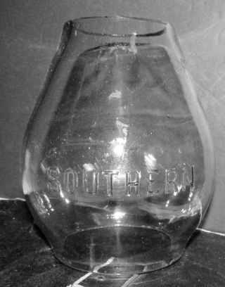 Southern Railway Or Railroad 5 3/8 " Tall Clear Cast Lantern Globe